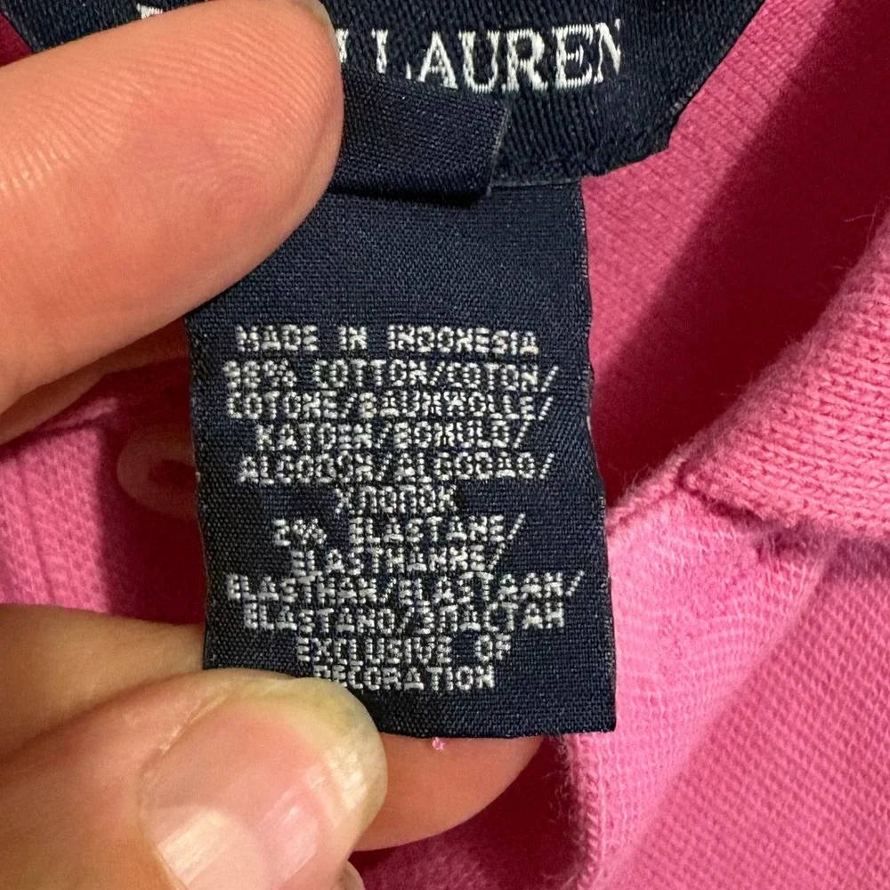 Ralph Lauren Girls Dress 2T Polo Neck Drop Waist Pink Pony Preppy Old Money